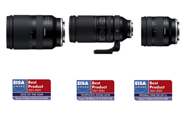 Tres objetivos TAMRON galardonados en los premios EISA 2021-2022